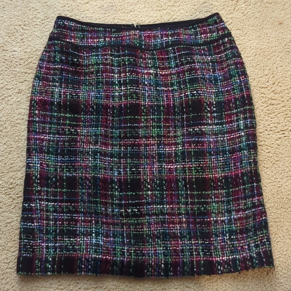 New with Partial Tags Talbots Multicolor Tweed Skirt Size 10